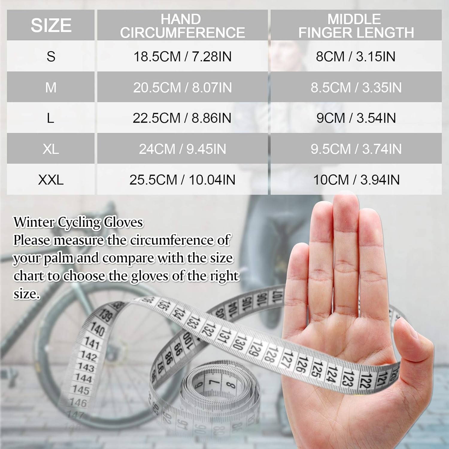 Winter Cycling Gloves Touchscreen Warm Gloves Windproof & Waterproof Gloves for Cycling, Skiing Running Outdoor Sports. Suits Men & Women (Black, XXL)