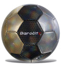 Barocity Mix Silver, Black, Gold Soccer Ball- Premium Size 3 with Reflective Iridescent Rainbow Hex Pattern, Boys and Girls, Kids for Indoor and Outdoor Playtime